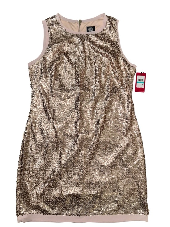 Vince Camuto Dresses & Skirts - Vince Camuto Women's Rose Gold Sequin Sleeveless Shift Dress, Size 16